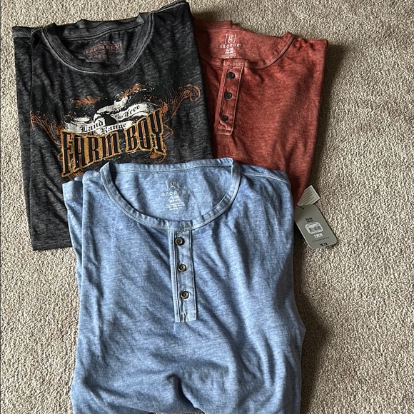 Farm boy and George Gray and Red Short Sleeve Tees - Picture 1 of 12